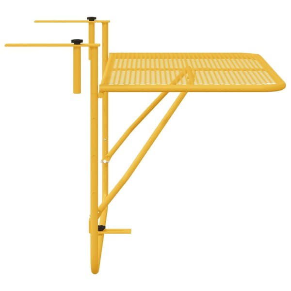 vidaXL Altanbord Sennepsgul Metal Medium Sammenfoldeligt Terrassebord