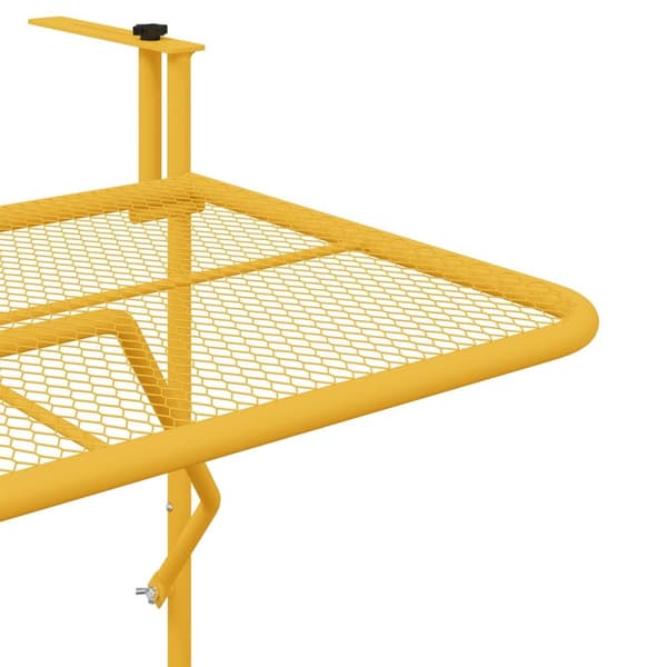 vidaXL Altanbord Sennepsgul Metal Medium Sammenfoldeligt Terrassebord