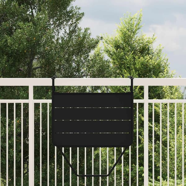 vidaXL Henge-Balkongbord Sammenleggbart Svart 60x40 cm Stål