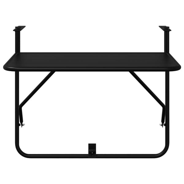 vidaXL Henge-Balkongbord Sammenleggbart Svart 60x40 cm Stål