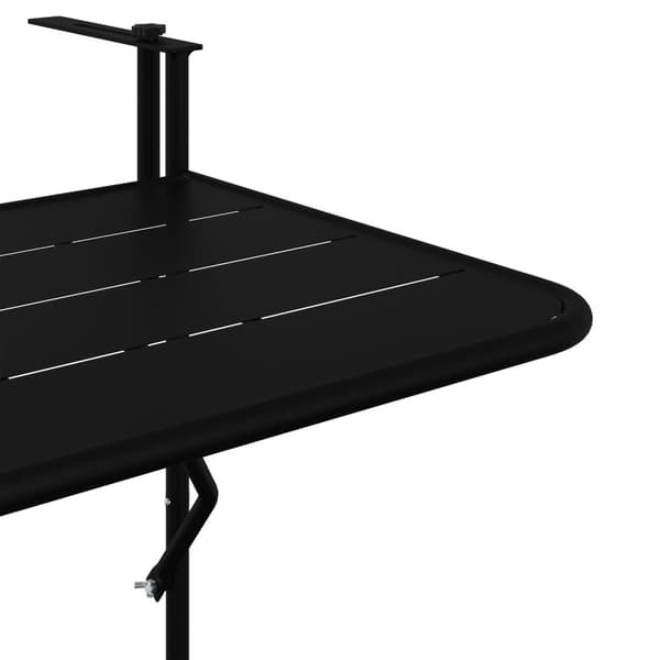 vidaXL Henge-Balkongbord Sammenleggbart Svart 60x40 cm Stål