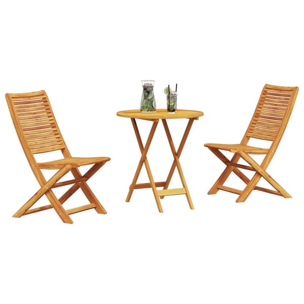 vidaXL Sæt af 2 Naturligt træ Massivt akacietræ 51 cm x 66 cm x 95 cm
