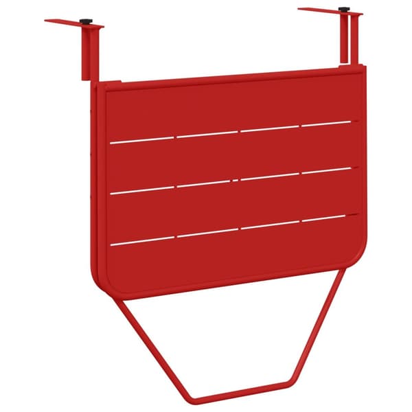 vidaXL Balkonbord Rød Metal Medium Sammenklappeligt Terrassebord