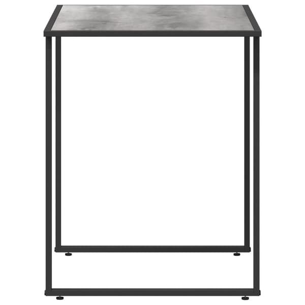 vidaXL Grå Metallram och träyta Medium Enkel Grå Utebord Rektangulär