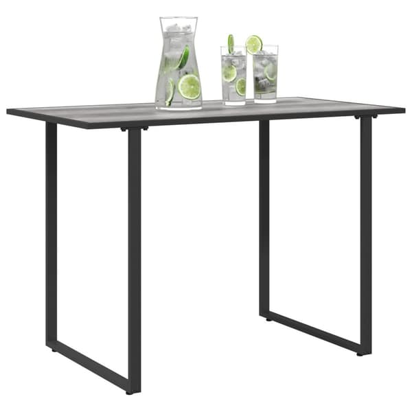 vidaXL puutarhapöytä harmaa 100x55x70 cm DPC ja teräs