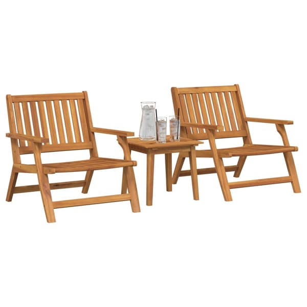 vidaXL Sæt af 2 Teak-lignende Akacietræ med naturlig olie Medium