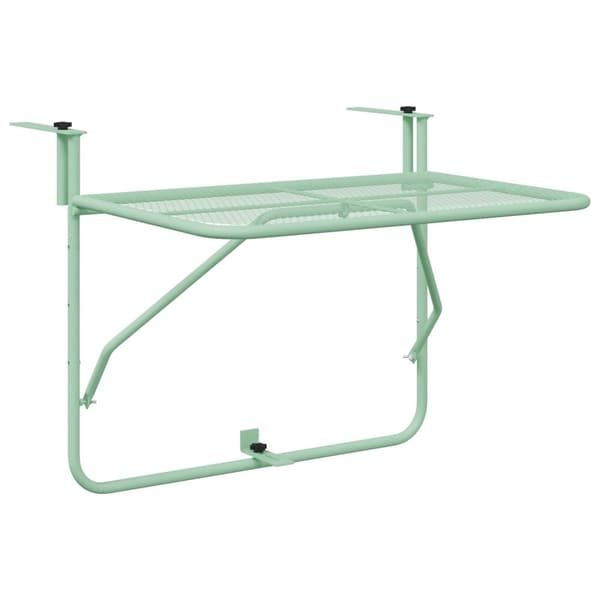 vidaXL Altanbord Mintgrøn Metal Medium Mesh Detaljer Terrassebord