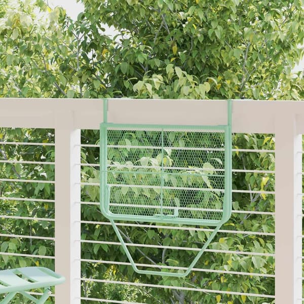 vidaXL Altanbord Mintgrøn Metal Medium Mesh Detaljer Terrassebord