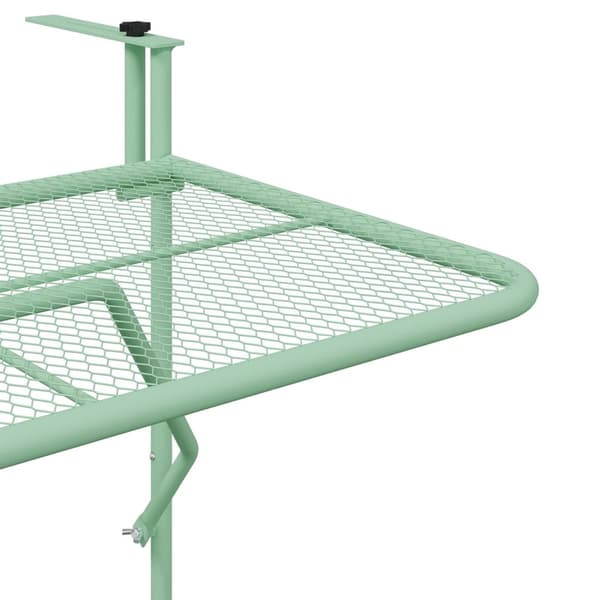 vidaXL Altanbord Mintgrøn Metal Medium Mesh Detaljer Terrassebord