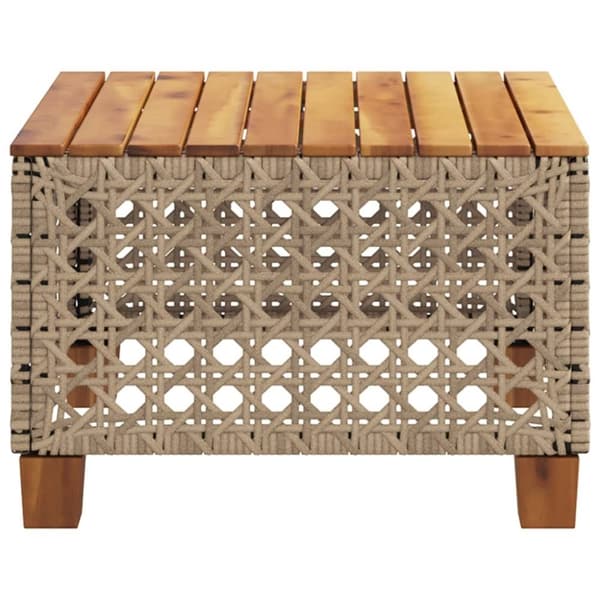 vidaXL Hagebord beige 55x55x36 cm polyrotting og akasie
