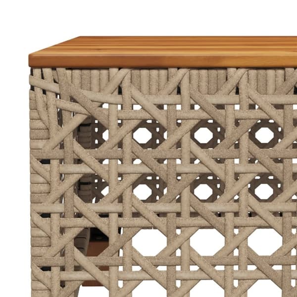 vidaXL Hagebord beige 55x55x36 cm polyrotting og akasie