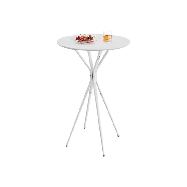 Barbord, VASAGLE, 60x60x105 cm, Vit