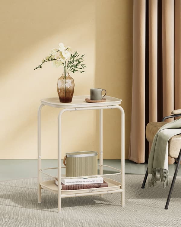 Sidebord, VASAGLE, 30x40x56 cm, Creme