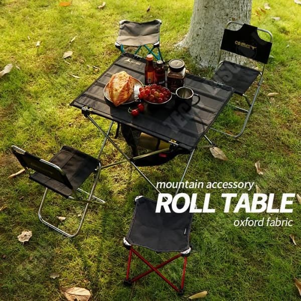 TD® Fällbord utomhuscamping bärbar förvaring ultralätt aluminiumlegering stort picknick grill fritidsbord