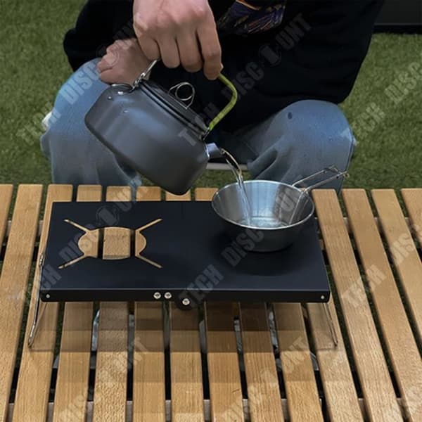 TD® Campingbord värmeisoleringsbord i aluminiumlegering, litet portabelt hopfällbart multifunktionsbord utomhus