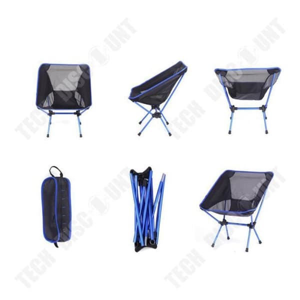 TD® Camping Fishing Moon BBQ Stol Utomhus bärbar hopfällbar stol