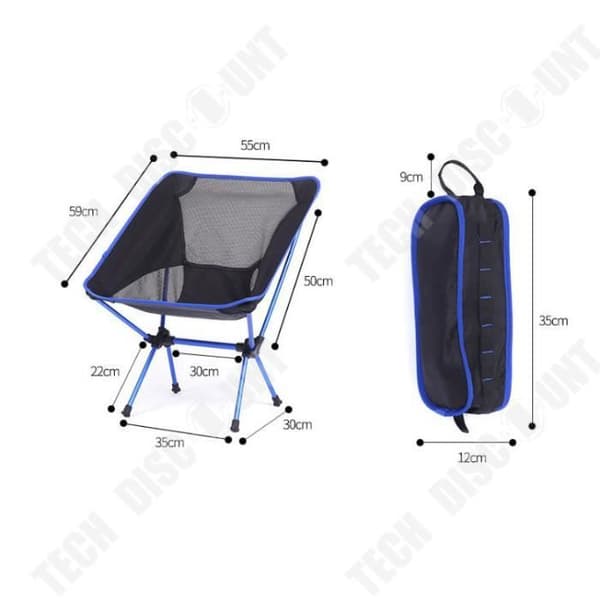 TD® Camping Fishing Moon BBQ Stol Utomhus bärbar hopfällbar stol
