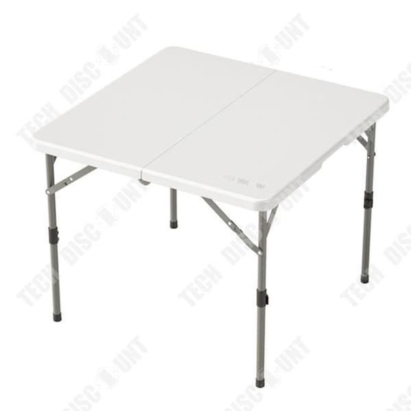 TD® Fällbord 86*86*74 cm fyrkantigt fällbart inomhusbord Kompakt och portabelt fällbord utomhus och inomhus camping vit