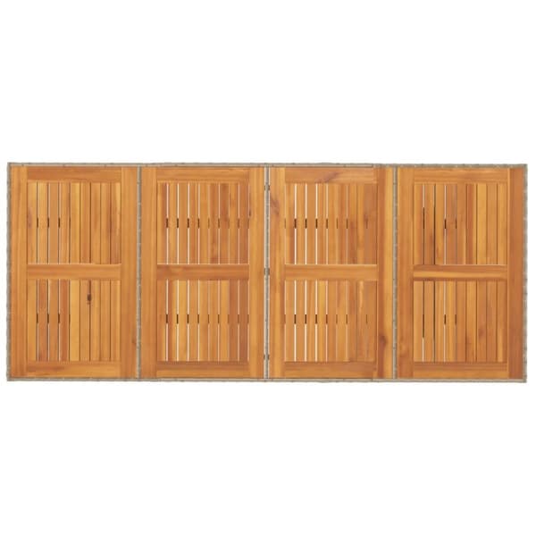 Trädgårdsbord med akaciaträ beige 190x80x74 cm konstrotting