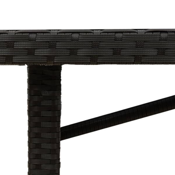 Trädgårdsbord med akaciaträ svart 190x80x74 cm konstrotting