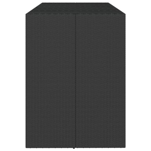 Barbord med glasskiva svart 185x80x110 cm konstrotting