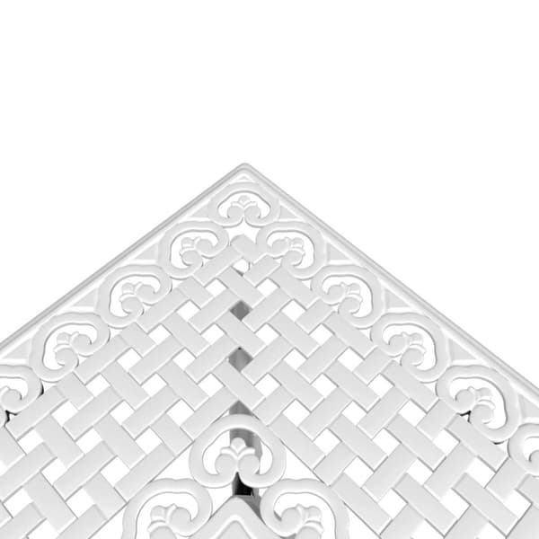 Trädgårdsbord vit 80x80x75 cm gjuten aluminium