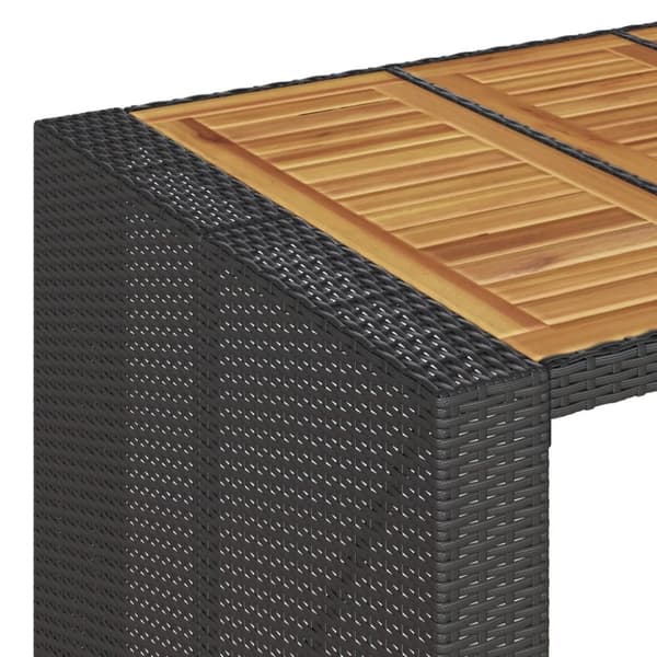 Trädgårdsbord med akaciaträ svart 145x80x110 cm konstrotting
