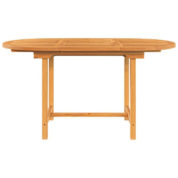 Utdragbart trädgårdsbord 110-160x80x75 cm massiv teak