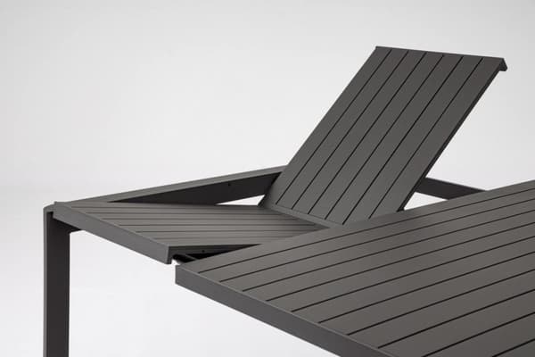 BOLZANO Udtrækkeligt havebord Kastello 149x97/149cm antracit