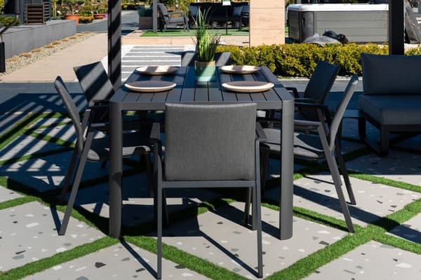 BOLZANO Udtrækkeligt havebord Kastello 149x97/149cm antracit