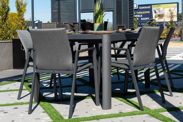 BOLZANO Udtrækkeligt havebord Kastello 149x97/149cm antracit