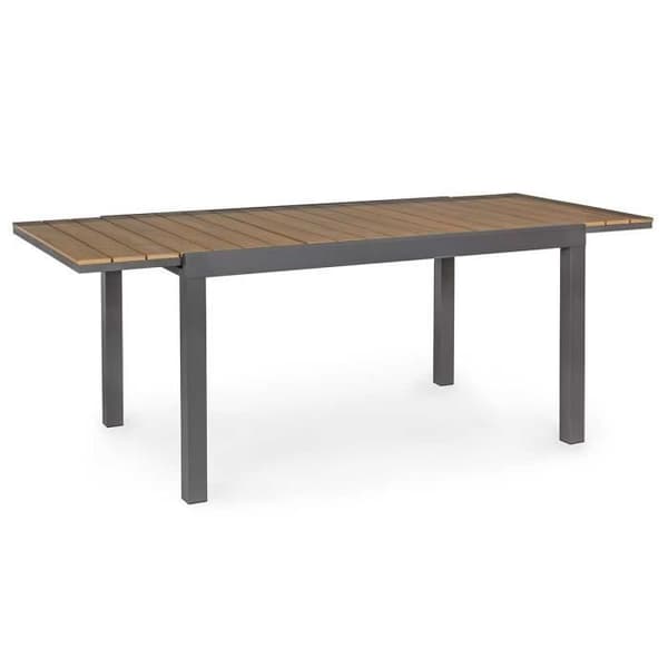 Utdragbar Aluminium Bord Elias Antracit 140/200 x 90 cm Stål, Trä, Antracit