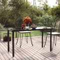 Miniatyrbillede 9 af 9: vidaXL havebord 200x100x74 cm stål og hærdet glas sort