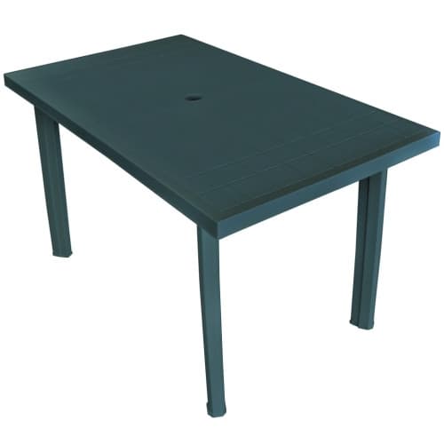 Trädgårdsbord grön 126x76x72 cm plast