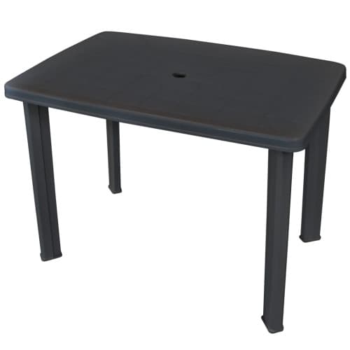 Trädgårdsbord antracit 101x68x72 cm plast
