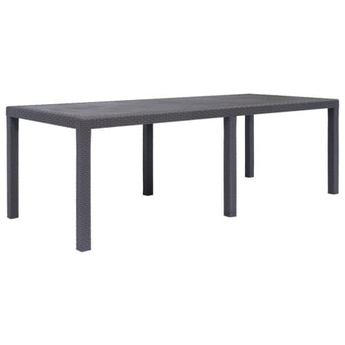 Trädgårdsbord 220x90x72 cm konstrotting brun