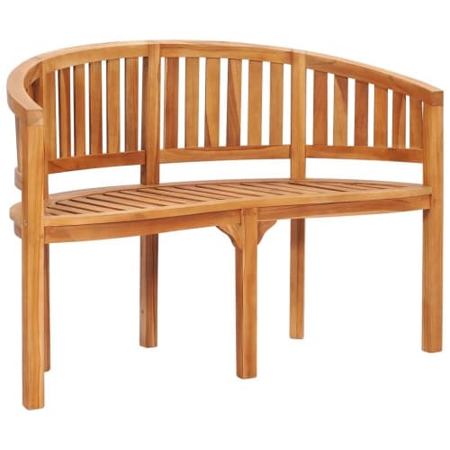 Bananbänk 120 cm massiv teak