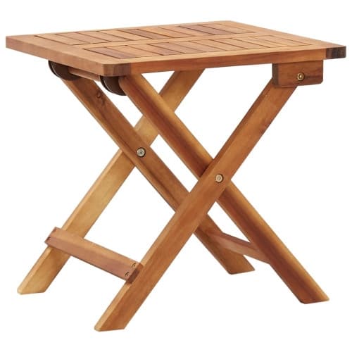 Hopfällbart trädgårdsbord 40x40x40 cm massivt akaciaträ