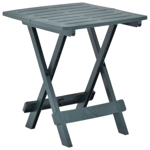Hopfällbart trädgårdsbord grön 45x43x50 cm plast