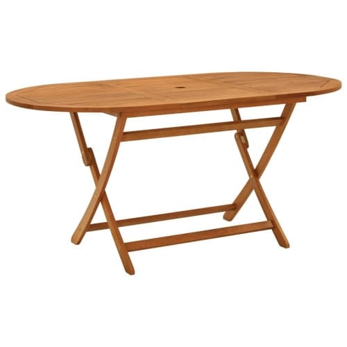 Hopfällbart trädgårdsbord 160x85x75 cm massivt eukalyptusträ