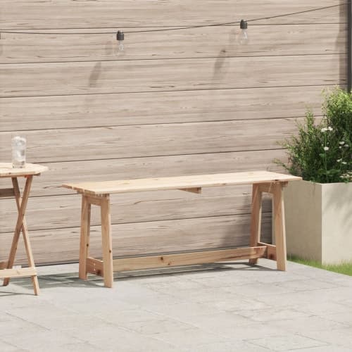 Utomhusbänk 119x35x47 cm Massivt tallträ