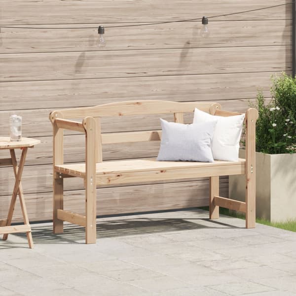Utomhusbänk 119x76x44 cm Massivt Tallträ