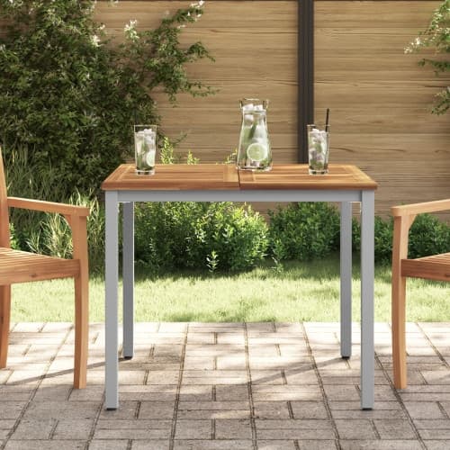 Trädgårdsbord 90x90x75 cm Solid Akacieträ och Metall
