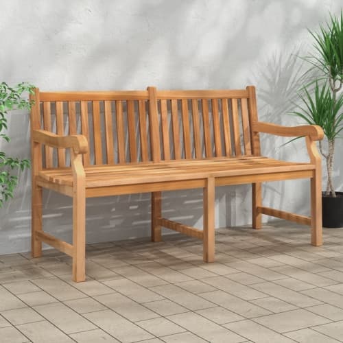 Trädgårdsbänk 150 cm massiv teak