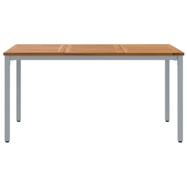 Trädgårdsbord 150x90x75 cm i solitt akaciaträ och metall