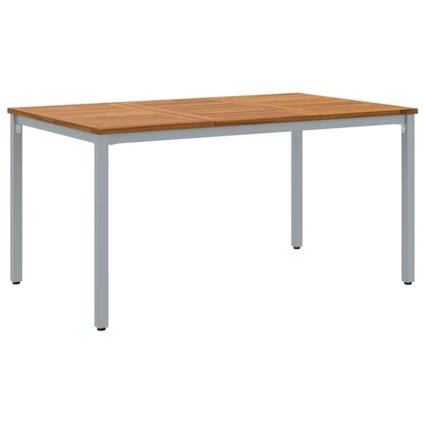 Trädgårdsbord 150x90x75 cm i solitt akaciaträ och metall