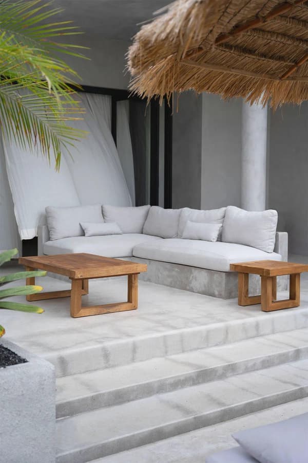 Det Genbrugte Teak Sidebord - Natur