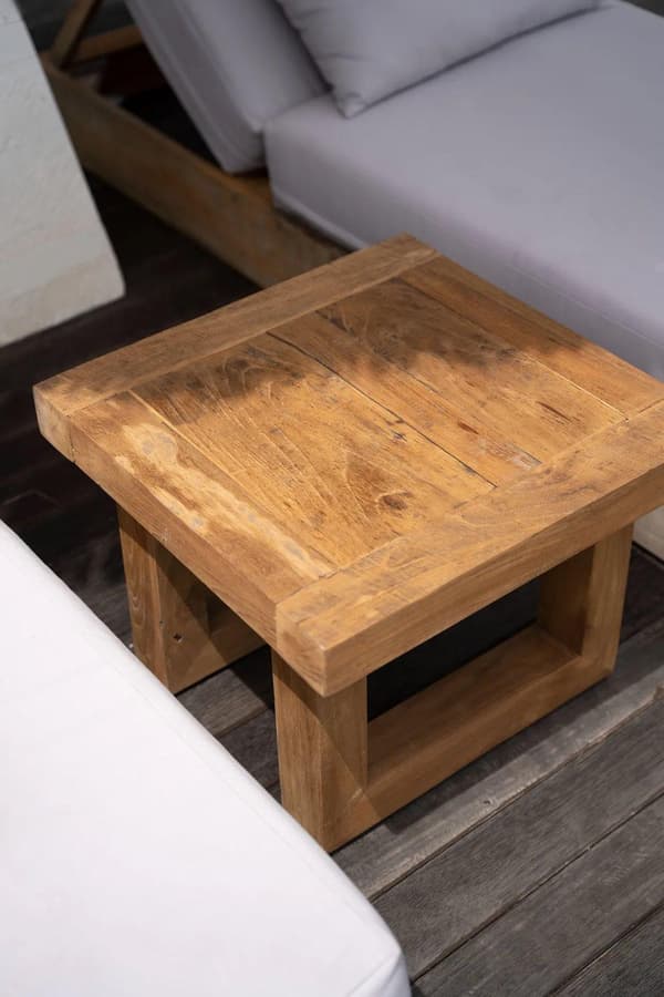 Det Genbrugte Teak Sidebord - Natur