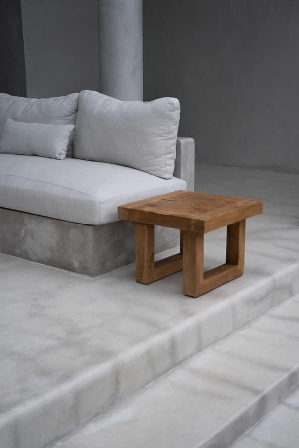 Det Genbrugte Teak Sidebord - Natur
