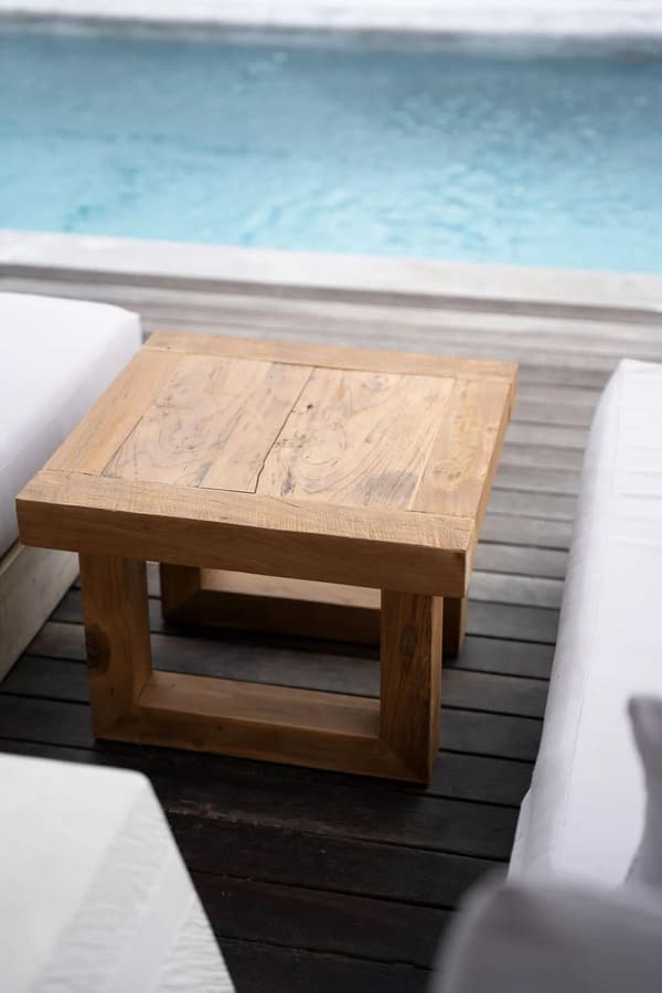 Det Genbrugte Teak Sidebord - Natur